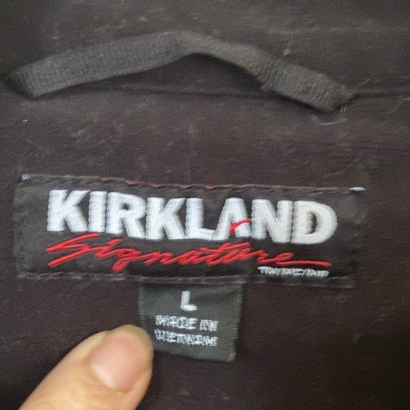 Kirkland Signature Mens Softshell Jacket Gray Black Full Zip Fleece Lined Large - Picture 3 of 3